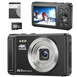 Portable 64MP 4K Camera for Travel – Ideal for Beginners, Teens, and Adventurers