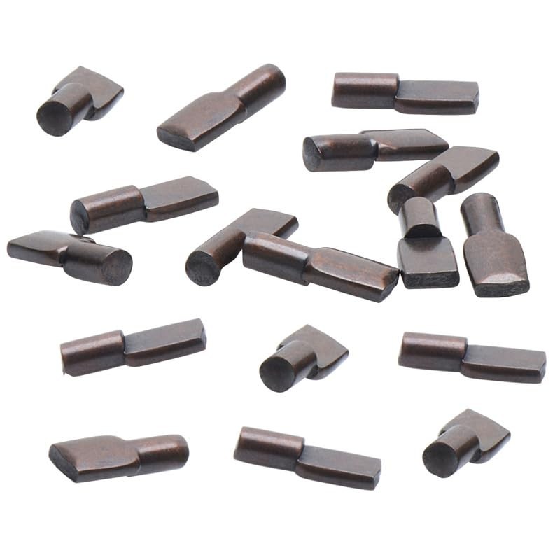 5mm "Spoon" Style Cabinet Shelf Support Pegs - Antique Bronze