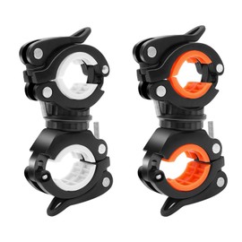 Bicycle Light Holder, Pack of 2 Bicycle Torch Holder 360 Degree Rotatable Universal Bicycle Lamp Holder for Mountain Bike and Bicycle LED Light Holder, Action Camera, GPS and Others