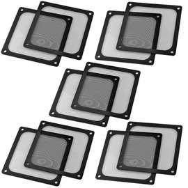 S SIENOC 10 x 120 x 120 mm Black Fan Cover with Ultra Fine Dust Filter, Low Magnetic Mounting (10 x Dust Filter, 120 x 120 mm, Black)