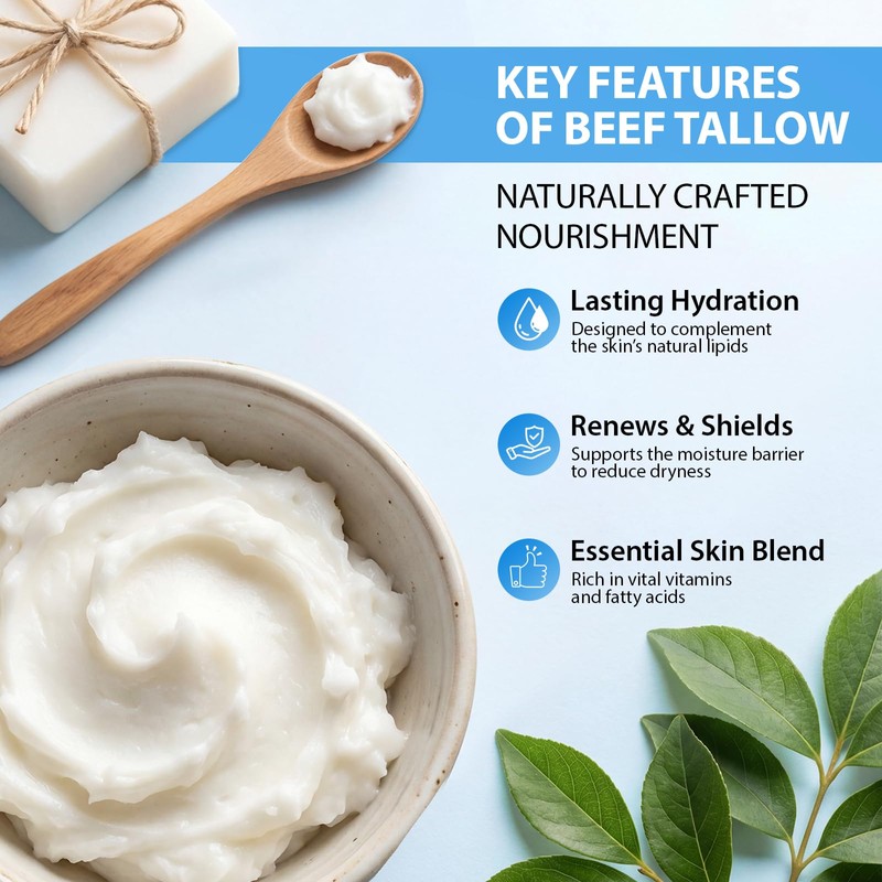 Copper Tripeptide-1 Whipped Tallow Honey Balm for Face & Body,
