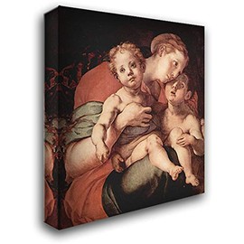 Madonna and Child with The Young Saint John 20x22 Gallery Wrapped Stretched Canvas Art by Jacopo Pontormo