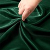 VACVELT 4pcs Emerald Green Satin Sheets Full Size Bed Set,