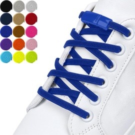 DALLAR Elastic Shoelaces Untied Strong Adjustable Shoe Laces with Magnetic Clasps Suitable for Shoes and Shoes for Kids and Adults Blue One Size, blue