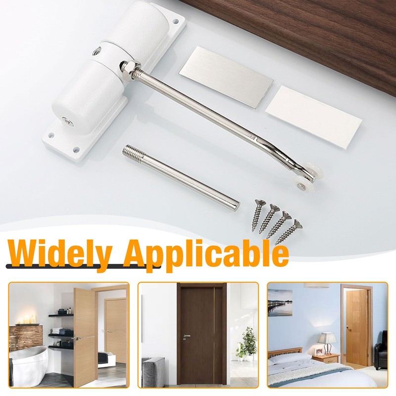 Forhandy Automatic Door Closer Interior Door Adjustable Spring Loaded Door
