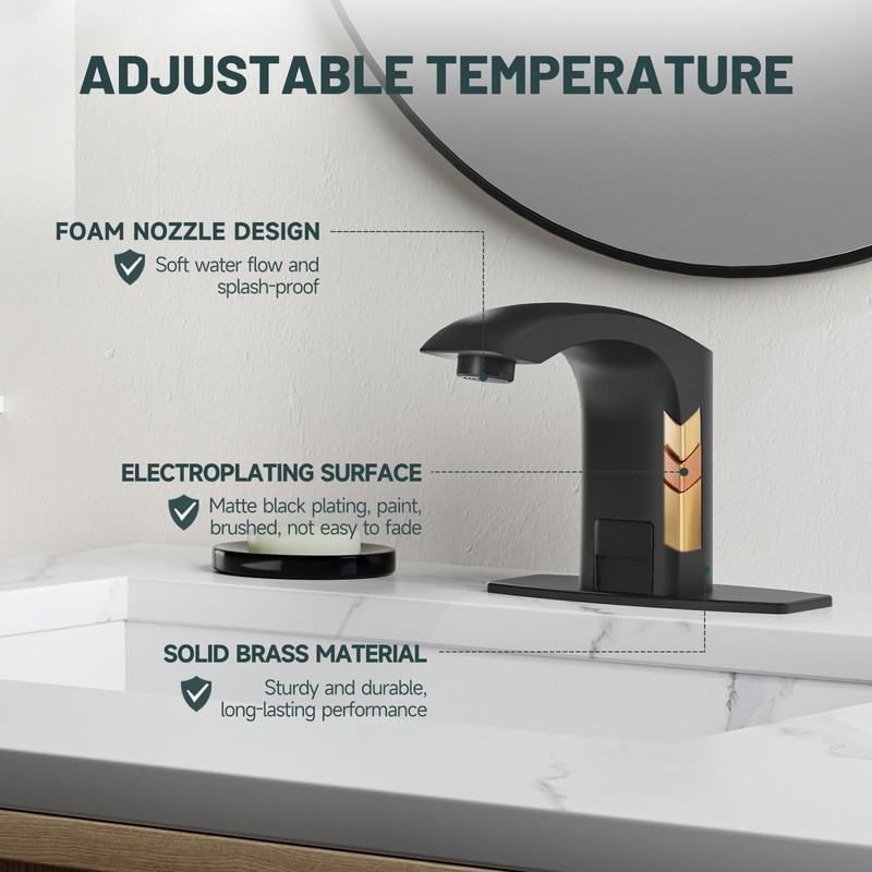 Greenspring Touchless Bathroom Sink Faucets, Automatic Faucet Bathroom Commercial Motion