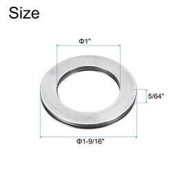 sourcing map 2 Sets NTA1625+2TRA Thrust Needle Roller Bearings with Washers, 1 x 1-9/16 x 5/64 inch Heat Resistant Chrome Steel Needles Roller Bearing