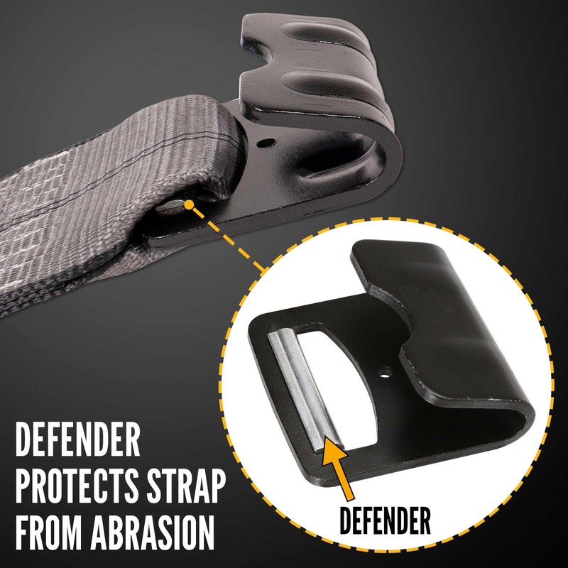 US Cargo Control Blackline Heavy-Duty 4 Inch Winch Strap with