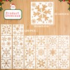 Christmas Snowflake Stencil, Shyllin 20 Pieces Reusable Snowflake Template, Drawing
