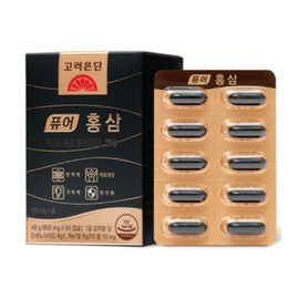 Goryeo Eundan Pure Red Ginseng 60 Capsules (3 Boxes) Red Ginseng Oil Capsules for Immunity and Fatigue Improvement / 고려은단 퓨어 홍삼 60캡술 3박스 홍삼오일캡슐 면역력 피로개선