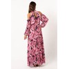 Petal & Pup Women's Hilary Pleated Maxi Dress, Pink Floral