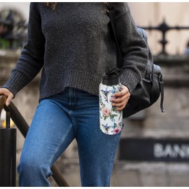 Hummingbird Water Bottle with Straws Double Walled Vacuum Insulated Sports Bottle Birds Floral Travel Thermal Cup Leak Proof Stainless Steel Tumbler Hummingbird Decor Gifts-32 OZ