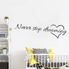 Removable Wall Sticker Quote Never Stop Dreaming DIY Art Wall