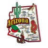 Arizona State Map and Landmarks Collage Fridge Collectible Souvenir Magnet