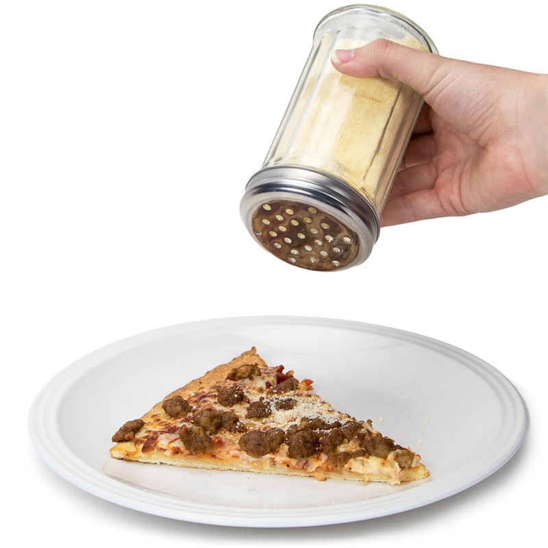1 Pack of 12oz. Spice & Cheese Shaker|Glass Jar, Metal