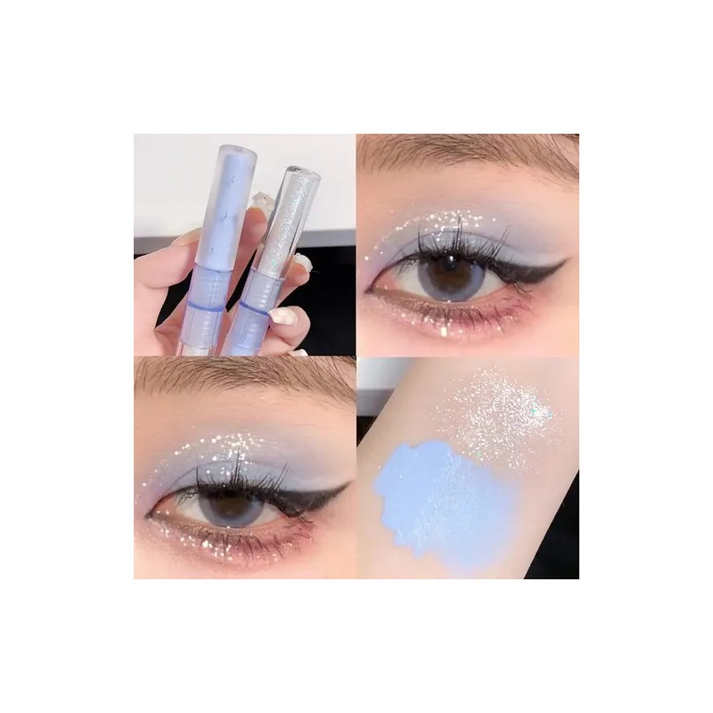 3 Sombras De Ojos Líquidas Con Doble Punta Brillantes Mates