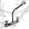 Prez Grifo Mezcladora Fregador Llave Acero Inoxidable Sp-80021