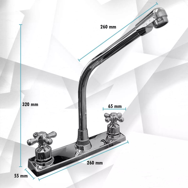 Prez Grifo Mezcladora Fregador Llave Acero Inoxidable Sp-80021