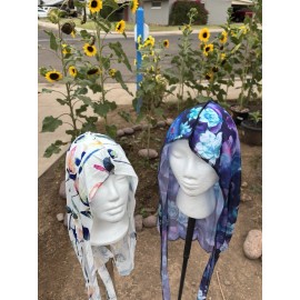 Ocean View Beauty 2 floral Doo-Rag Skull Caps, SEE DESCRIPTION. Mix&match from any of my listings!