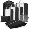 Gonex 8 Set Compression Packing Cubes for Travel, Expandable Mesh