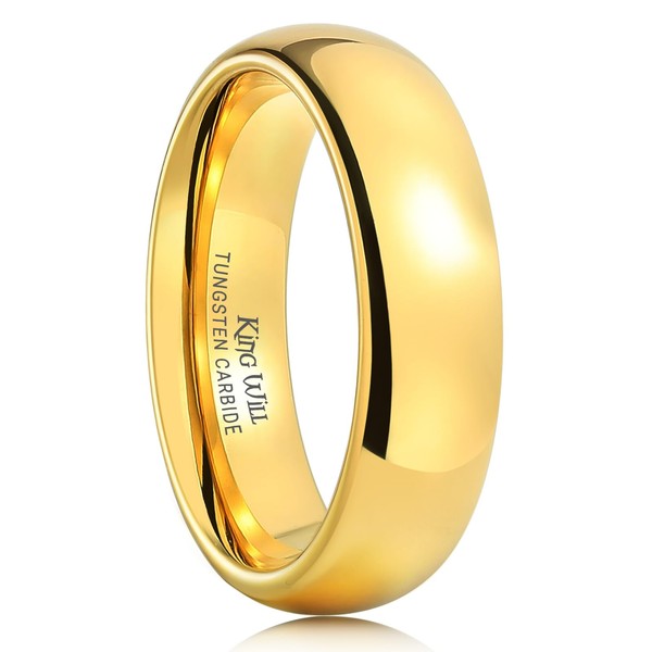 King Will GLORY 6mm 24k Gold Plated High Polished Comfort