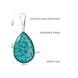 Elegant long drop earrings; party occasions; original gifts for women (light blue silver)