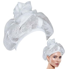 LOPHE Net Plopping Hood, Net Plopping Hat with Drawstring, Adjustable Hair Drying Caps, Reusable Net and Adjustable Processing Caps, Hair Net Snoods for Drying