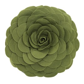 Fennco Styles Eva's Flower Garden Decorative Throw Pillow Case - 13 inch Round (Kiwi, 13" Case Only)