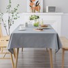 Demetex Grey Fabric Table Cover Modern Wrinkle Free Tablecloth 152cm