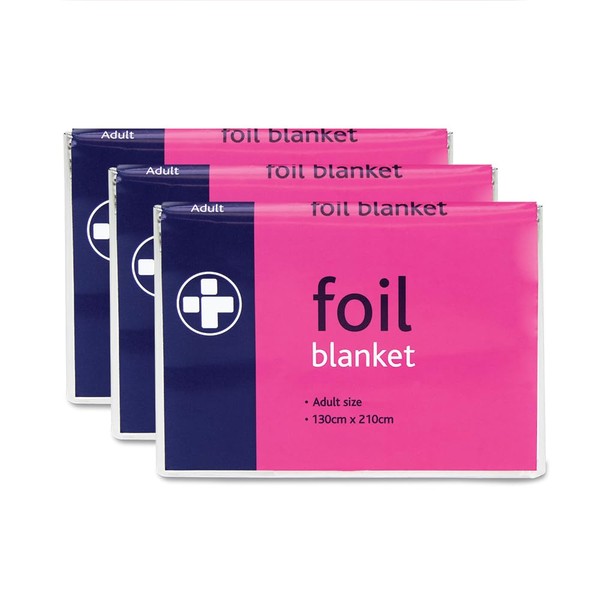 Reliance Medical Foil Blanket, Adult Size (Pack of 3)