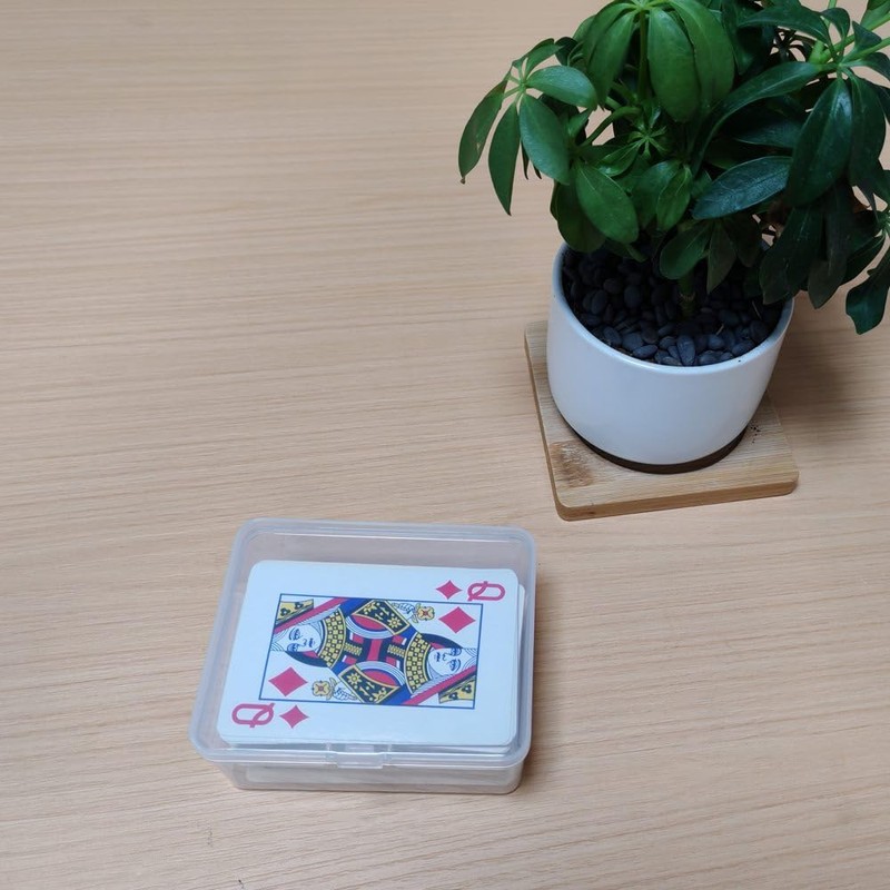 ADERBAKS 4PCS Game Card Storage Box, Clear Plastic UNO Card