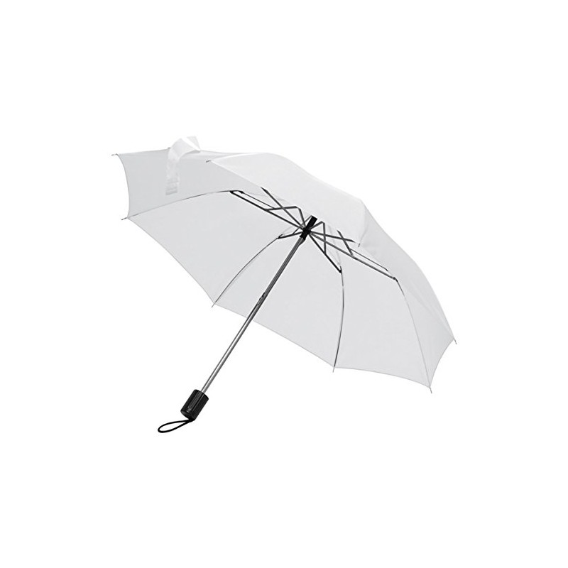 Mens Ladies Small Pocket Telescope Umbrella Compact Folding (White)