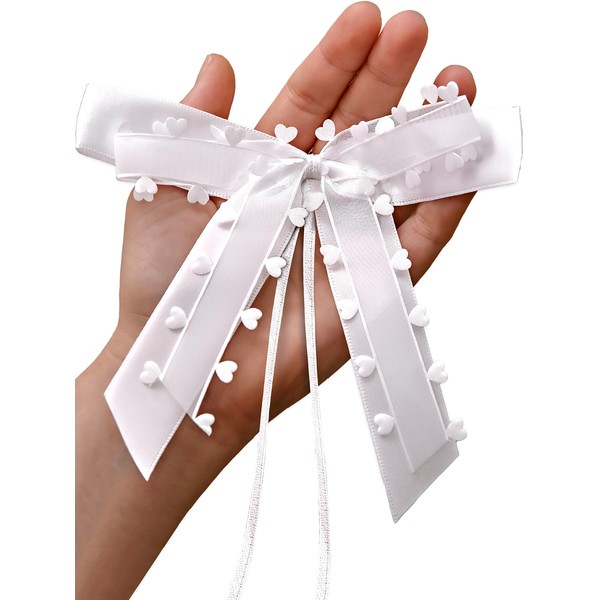 Starline 25 Aerial Bows with Heart N24 for Bridal Car Decoration for Wedding, Car Bows