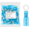 haisstronica 100pcs #10 Blue Marine Grade Heat Shrink Ring Connectors,16-14