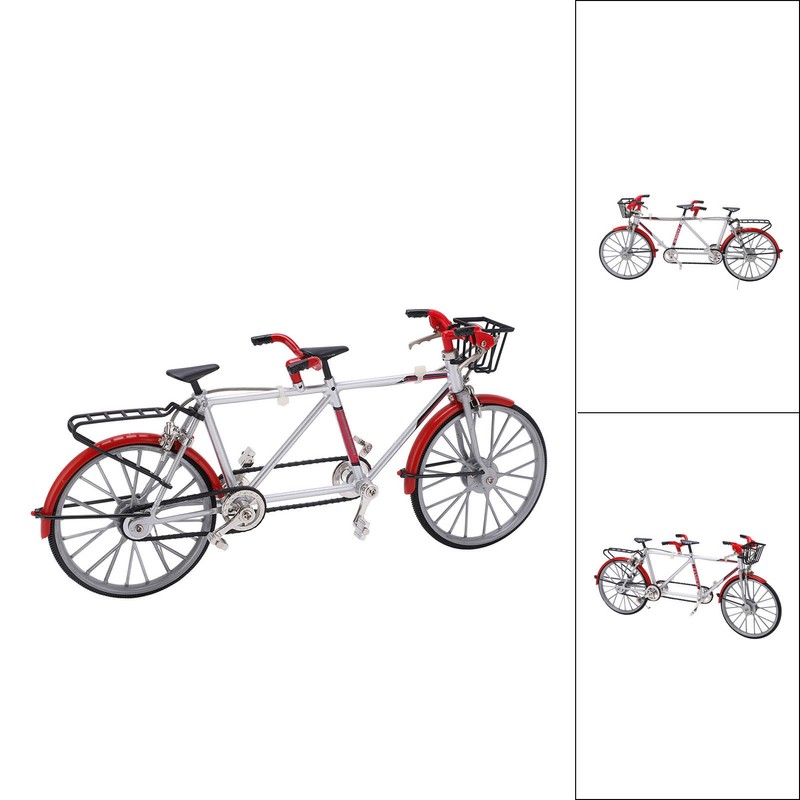 Tandem Mini Bicycle Model High Simulation Exquisite Details Alloy Bike