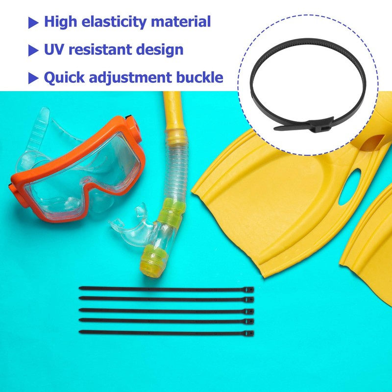 Zerodeko 10pcs Nylon Scuba Regulator Mouthpiece Tie Wrap with UV