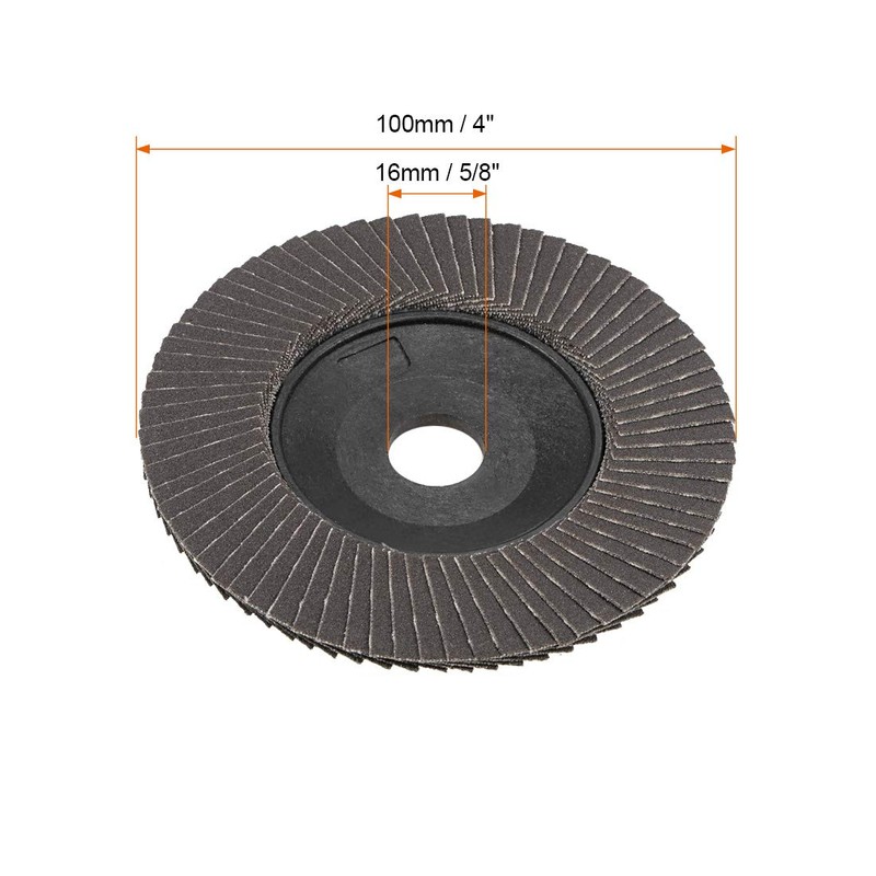 sourcing map Flap Discs, 240-grits 4" x 5/8" Abrasive Grinding