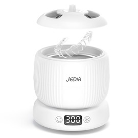 JEDIA Ultrasonic Retainer Cleaner – Detachable Denture Cleaner Machine with 4 Modes, 45kHz & Double Openable Windows Retainers Pod for Mouth Guard, Jewelry & Braces, 180ML Capacity – White