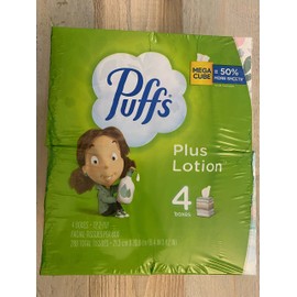 Puffs plus lotion facial tissues, 4 cubes, 72 per box, 288 total