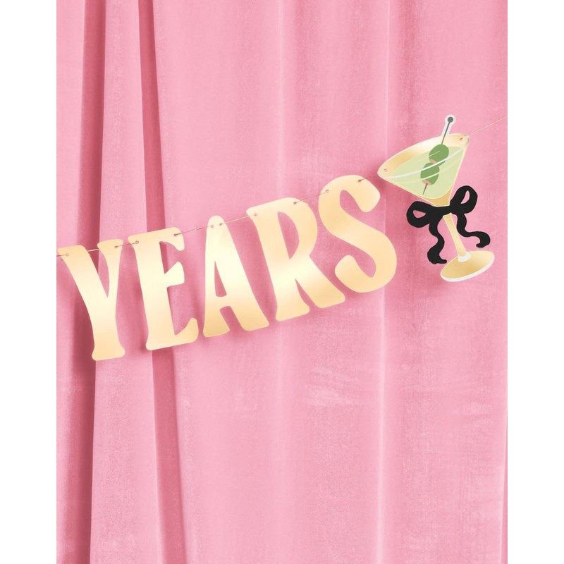 xo, Fetti Cheers to 40 Years Banner, Gold Foil -