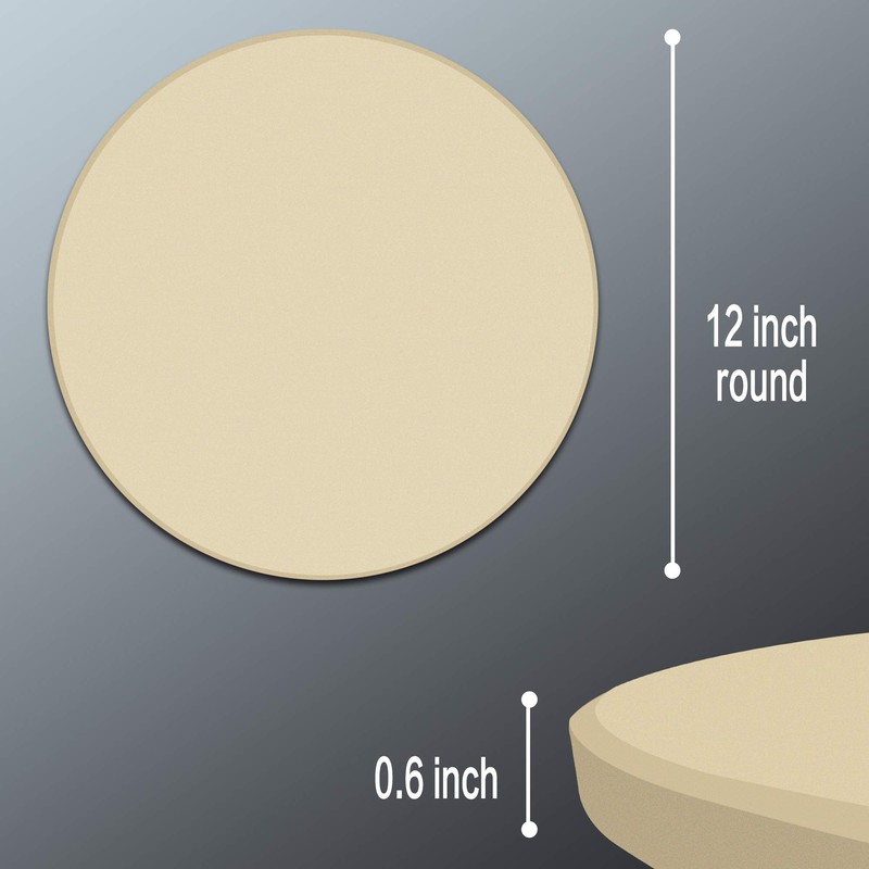 VIKEYHOME Round Pizza Stone, Heavy Duty Cordierite Pizza Grilling Stone,