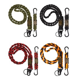 Landical 8 Pcs Heavy Duty Braided Paracord Lanyard Keychain with USA Flag Parachute Rope Necklace Keychains Braided Keychain Lanyard for Keys, Whistle, Wallets, Camera, Traveling, Outdoor Activities