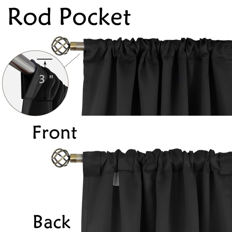 BGment Short Blackout Curtains 30 Inch Length for Small Windows