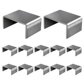 SALUINOKI 12 Pack Weld On Steel 2x4 Stake Pockets for Trailer Heavy Duty for Standard Trailer Stake Pocket D-Ring