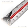 Architectural Scale Ruler, 12" Aluminum Architect Scale, Triangular Scale, Scale