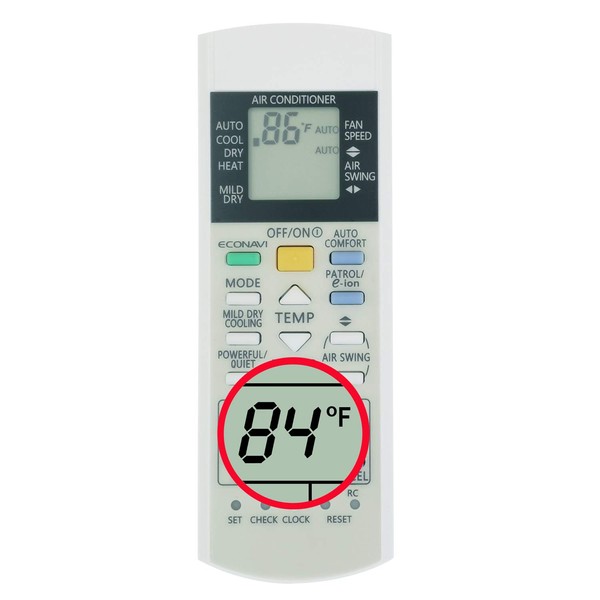 RCECAOSHAN Universal Air Conditioner A/C Remote Control for Panasonic Display in Both Fahrenheit and Celsius