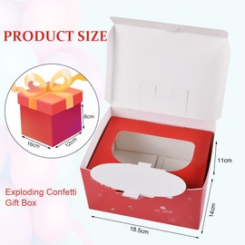 OFFCUP Gift Box Diy, Gift Explosion Box with Confetti, Pop-Up Surprise Box, Romance Gift Ideas for Wife Man Colleagues, Children (D)