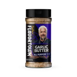 Guy Fieri's Flavortown Garlic Butter Dry Rub - Garlic Butter Seasoning for Chicken, Salmon, Pork, Steak, & More, Gluten-Free All Purpose Spice Blend for Meat & Vegetables - 6 oz (Pack of 1)
