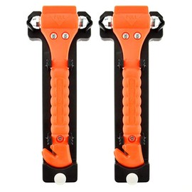 2 Pc Emergency Escape Tool Auto Car Window Glass Hammer Breaker Seat Belt Cutter