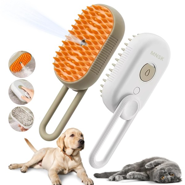 MNSK MNSK Cat Steam Brush, 3 in 1 Steamy Silicone